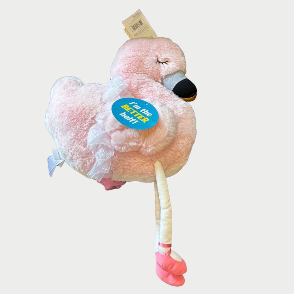 Flamingo Swan Reversible Plush Pillow Buddy 💜 BOGO